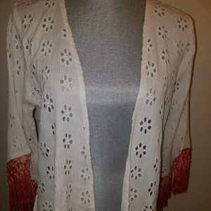 Eyelet kimono buckle boutique xs nwts